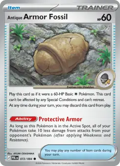 Antique Armor Fossil, Pitch Black #72/84