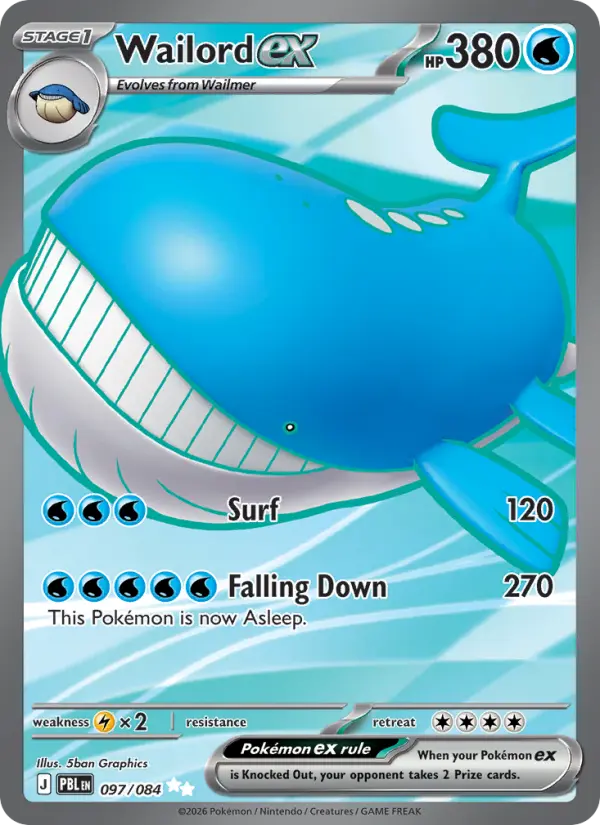 Wailord ex, Pitch Black #97