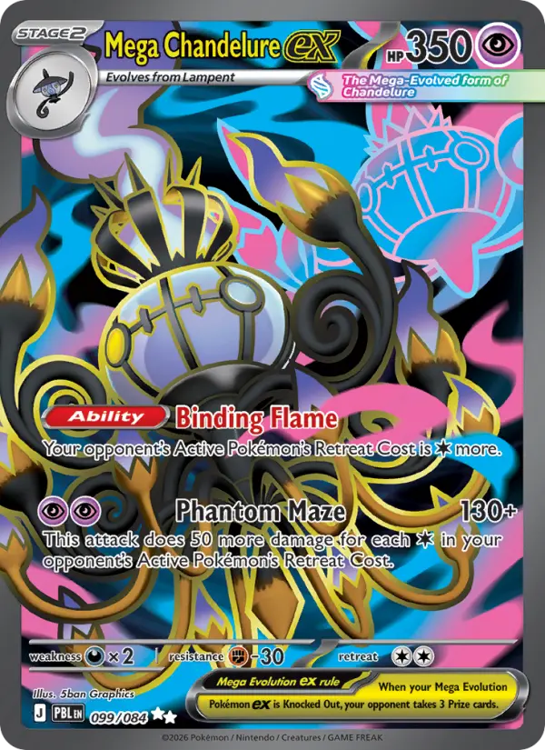 Mega Chandelure ex, Pitch Black #99