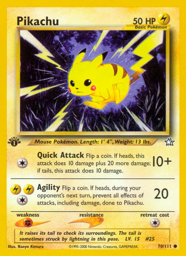 Pikachu, Neo Genesis #70
