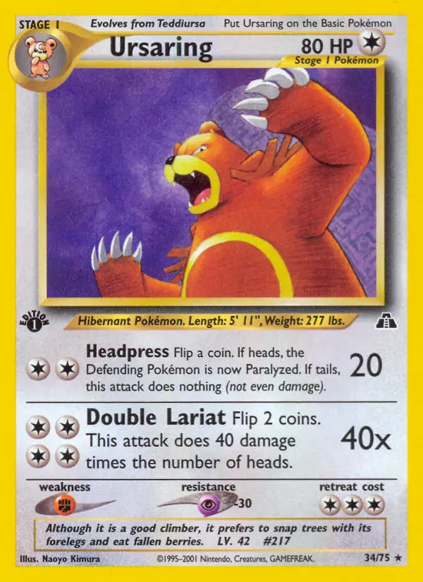 Ursaring, Neo Discovery #34