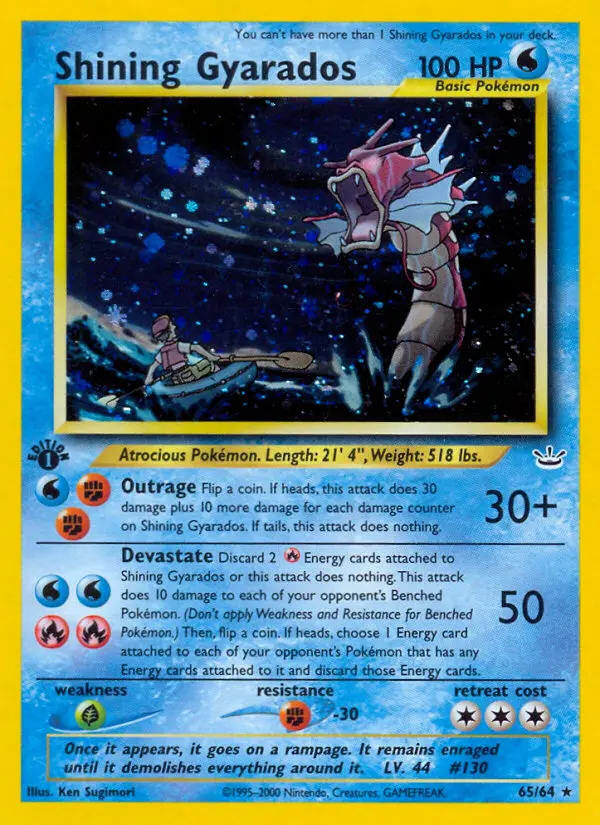 Shining Gyarados, Neo Revelation #65