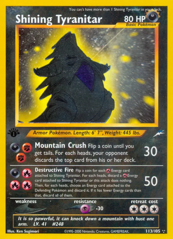 Shining Tyranitar, Neo Destiny #113