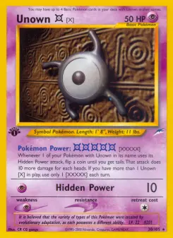 Unown [X], Neo Destiny #30/105