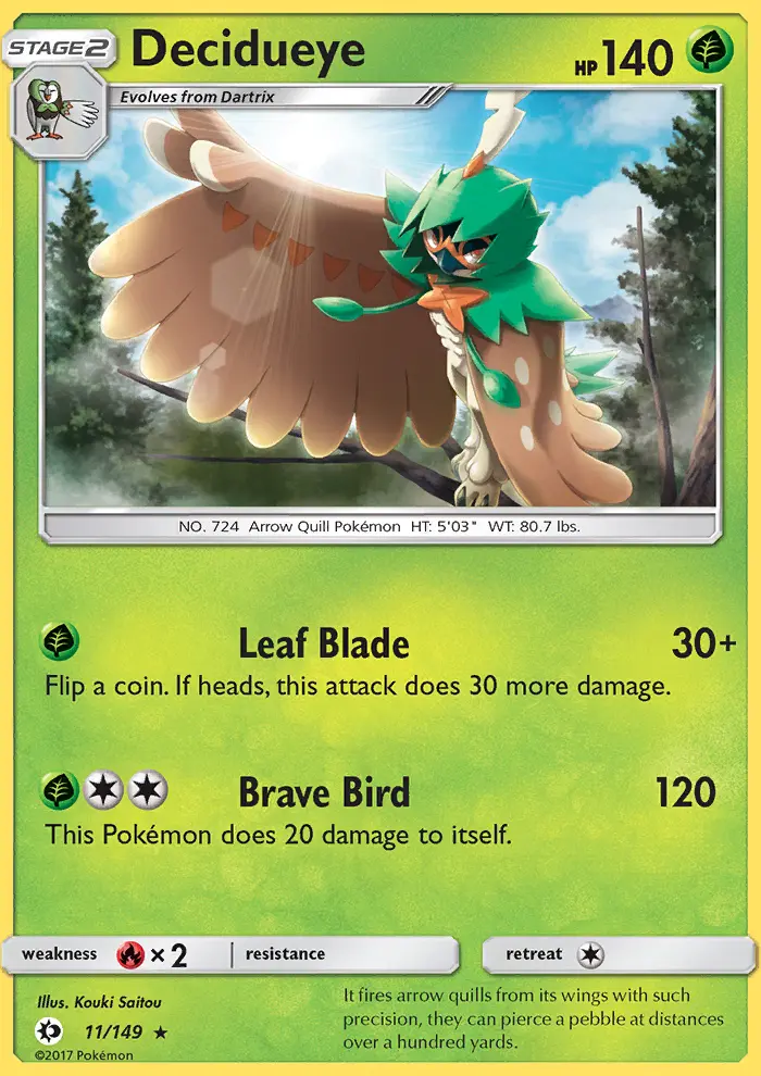 Decidueye, Sun & Moon #11