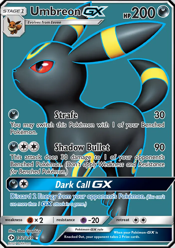 Umbreon GX, Sun & Moon #142