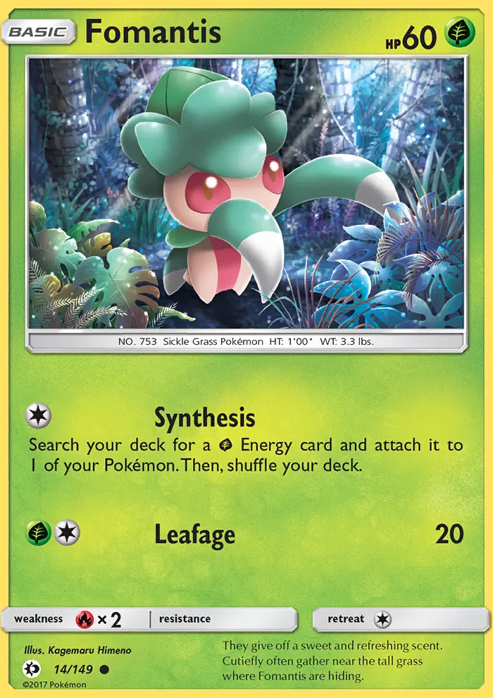 Fomantis, Sun & Moon #14