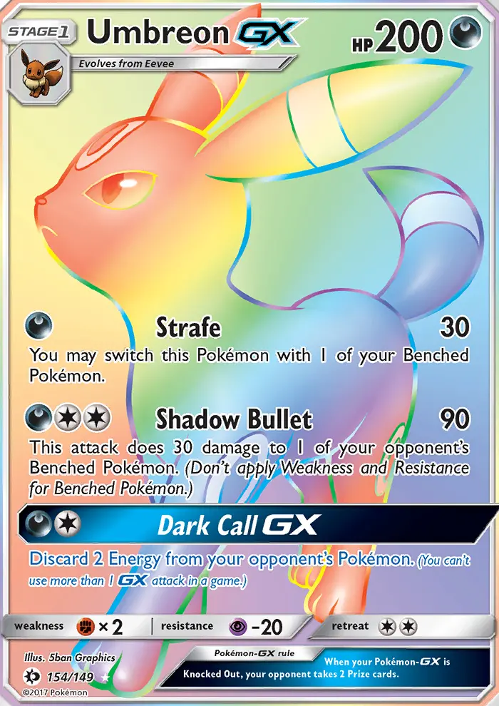 Umbreon GX, Sun & Moon #154