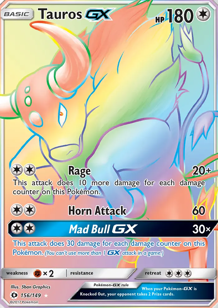Tauros GX, Sun & Moon #156