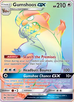 Gumshoos GX, Sun & Moon #157/149