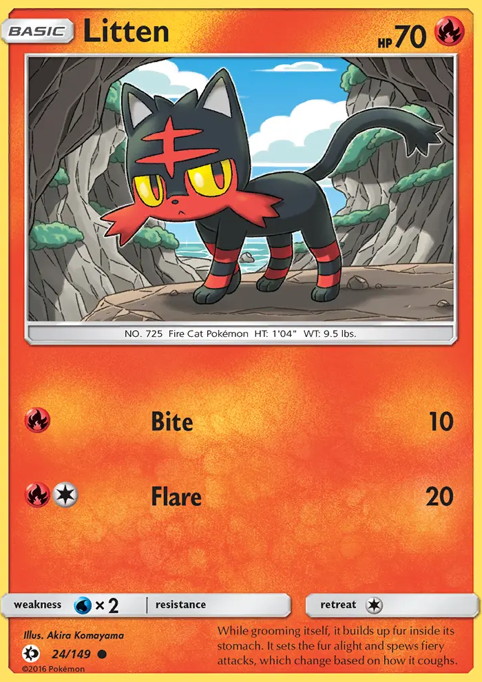 Litten, Sun & Moon #24