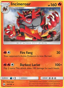Incineroar, Sun & Moon #26/149
