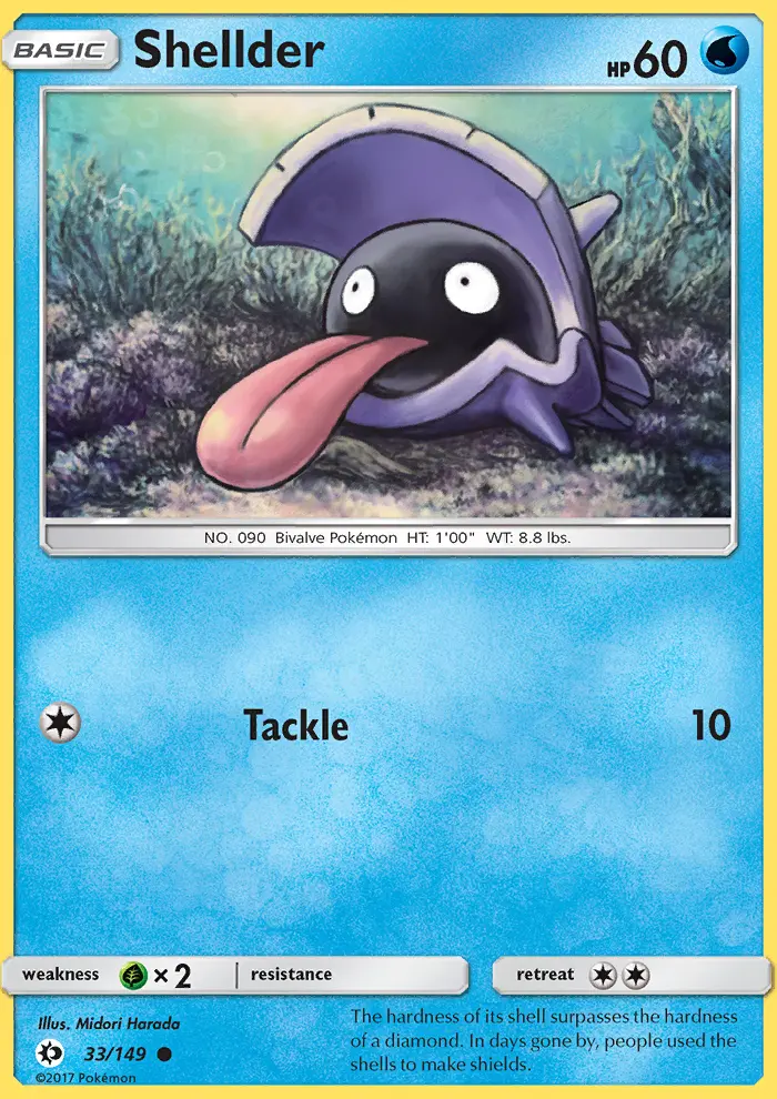 Shellder, Sun & Moon #33