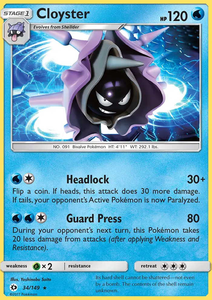 Cloyster, Sun & Moon #34