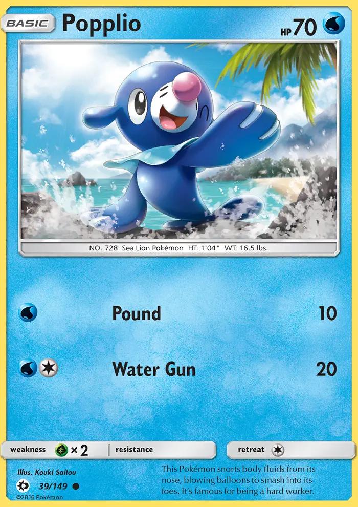 Popplio, Sun & Moon #39
