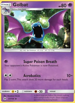 Golbat, Sun & Moon #55/149