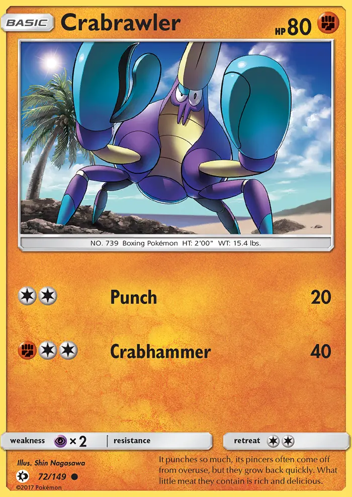 Crabrawler, Sun & Moon #72