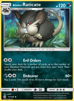 Alolan Raticate, Sun & Moon #77/149