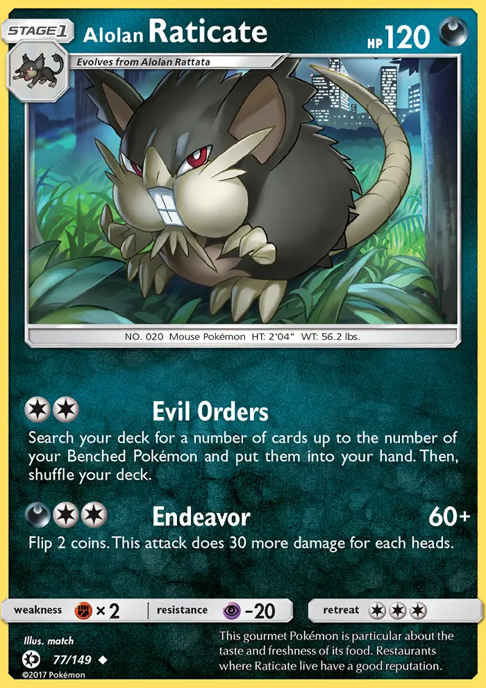 Alolan Raticate, Sun & Moon #77