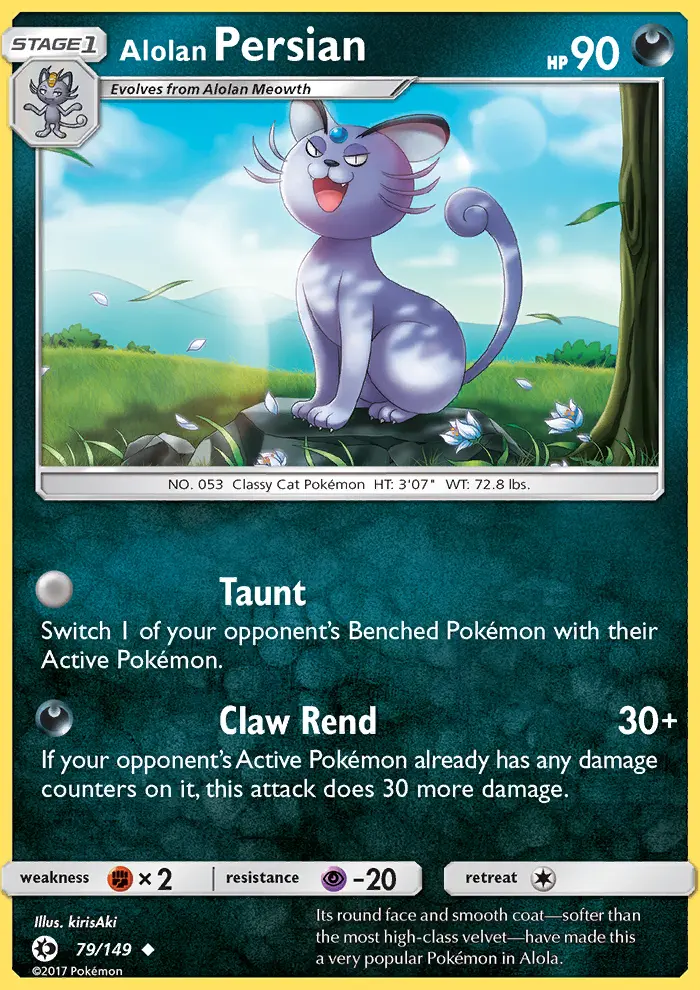 Alolan Persian, Sun & Moon #79