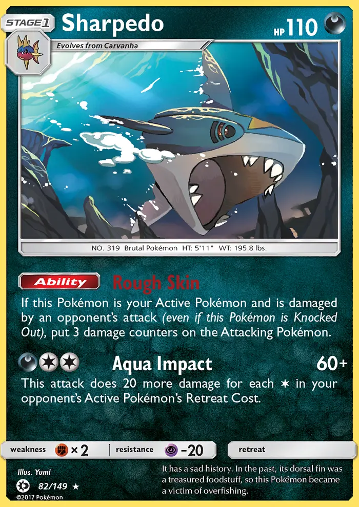 Sharpedo, Sun & Moon #82