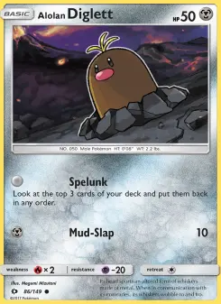 Alolan Diglett, Sun & Moon #86/149