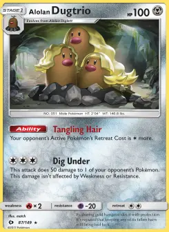 Alolan Dugtrio, Sun & Moon #87/149