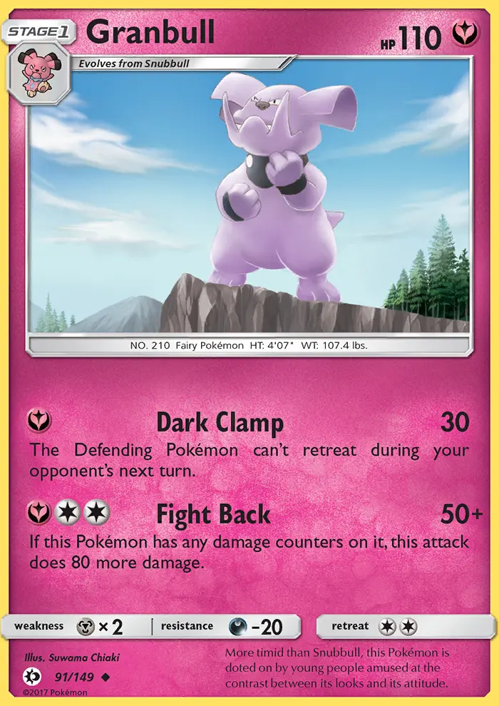 Granbull, Sun & Moon #91