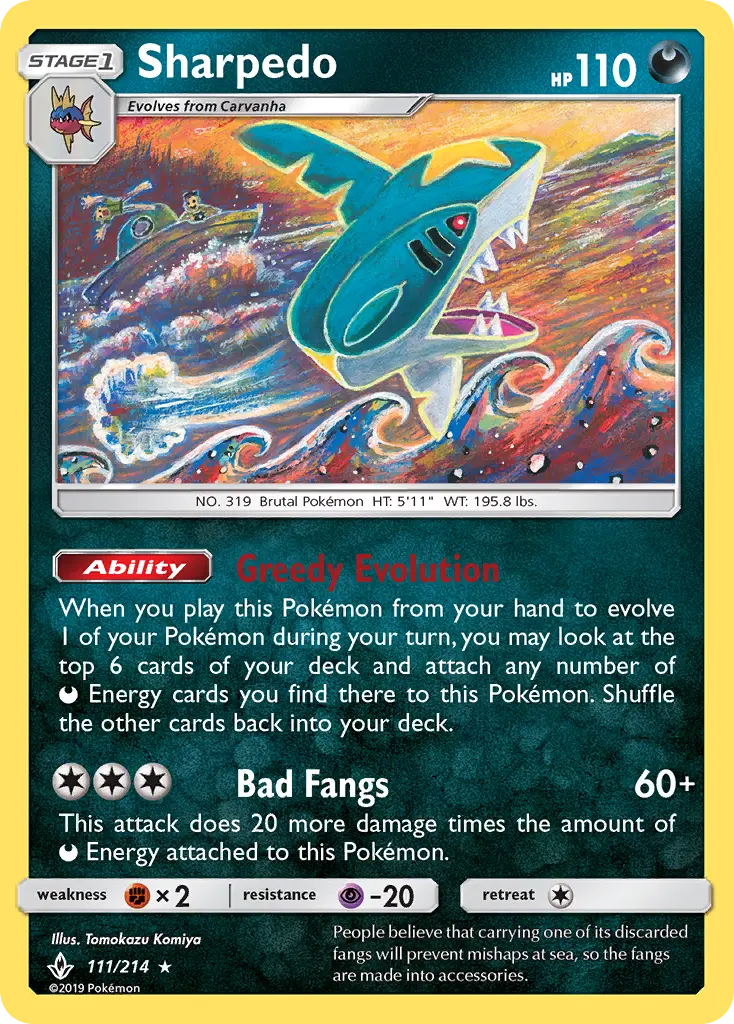 Sharpedo, Unbroken Bonds #111