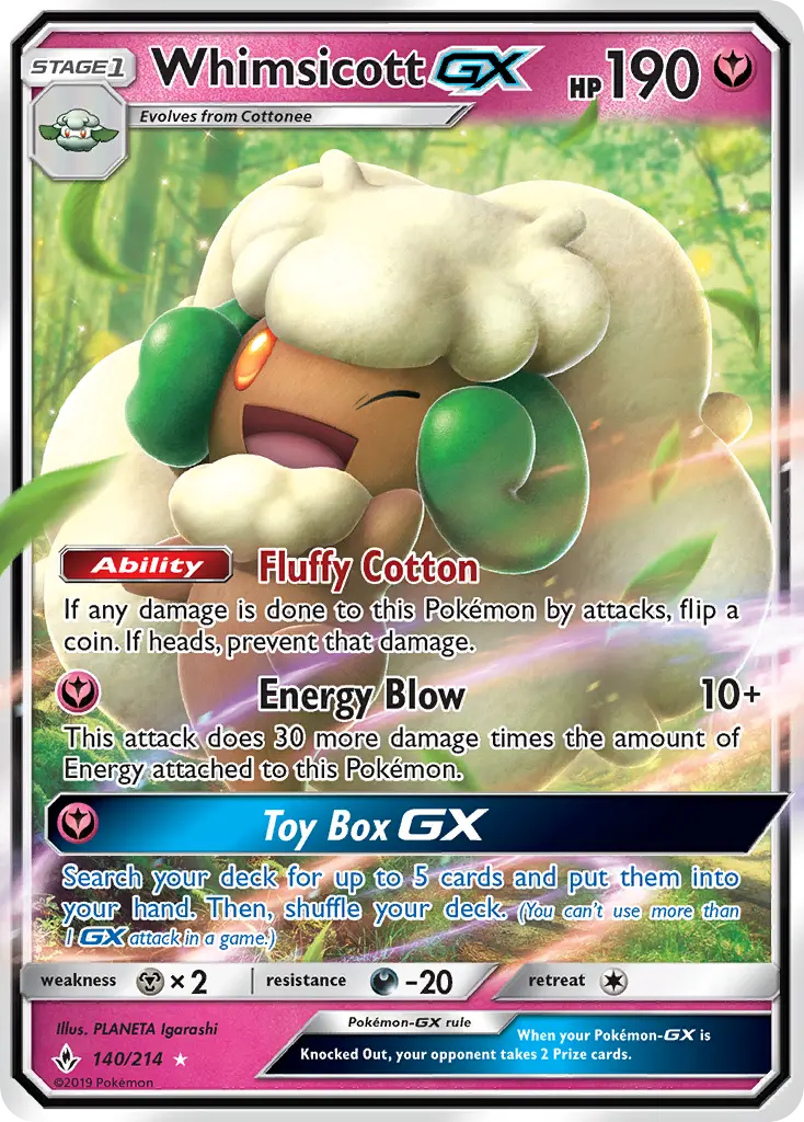 Whimsicott GX, Unbroken Bonds #140