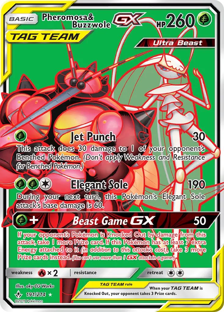 Pheromosa & Buzzwole GX, Unbroken Bonds #191