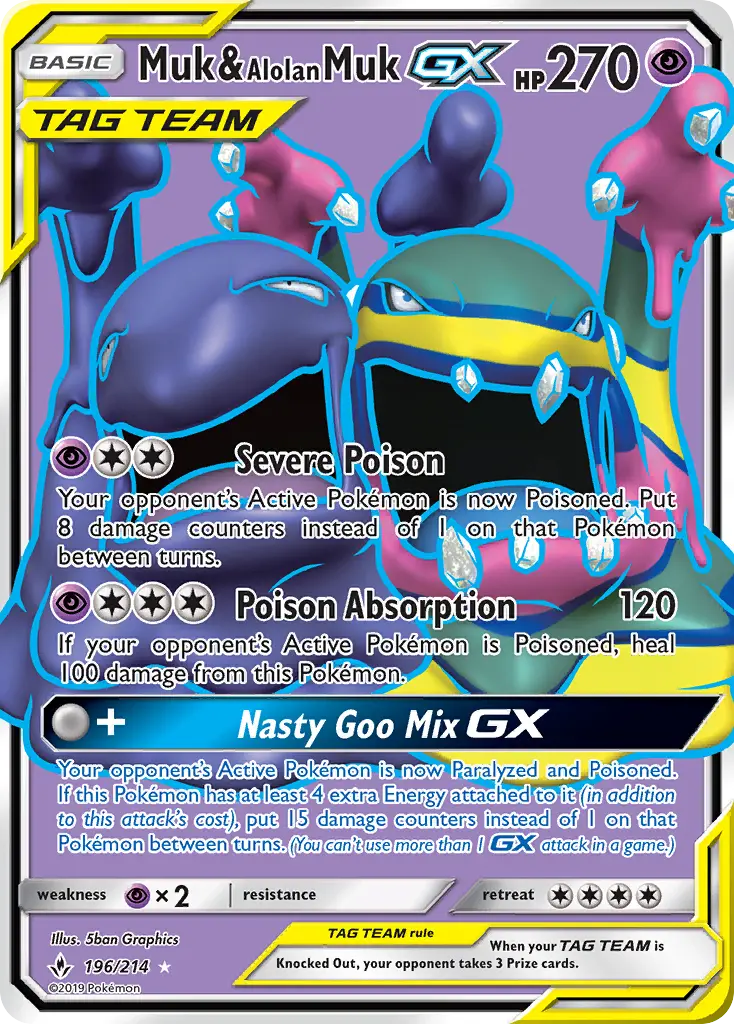 Muk & Alolan Muk GX, Unbroken Bonds #196