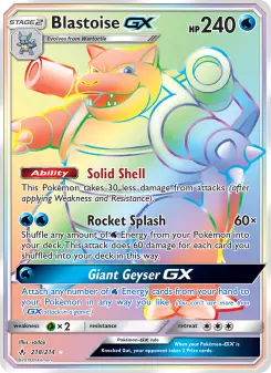 Blastoise GX, Unbroken Bonds #218/214