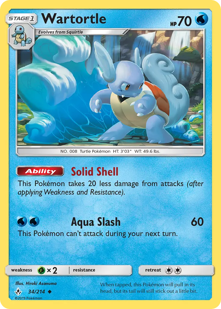 Wartortle, Unbroken Bonds #34