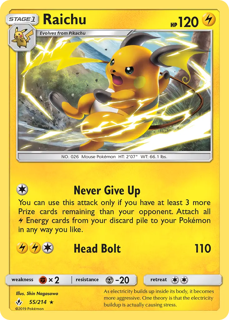 Raichu, Unbroken Bonds #55
