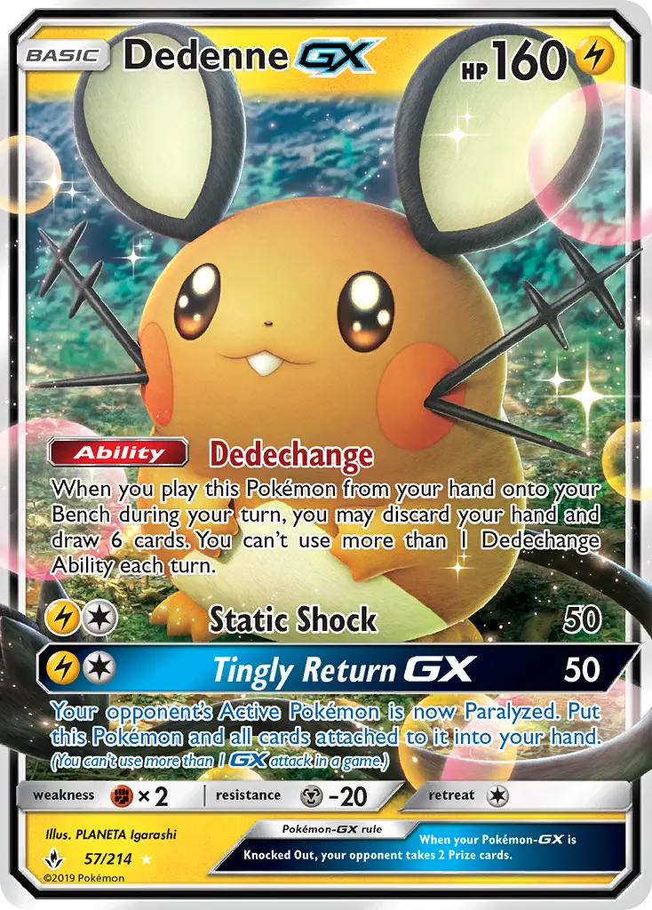 Dedenne GX, Unbroken Bonds #57