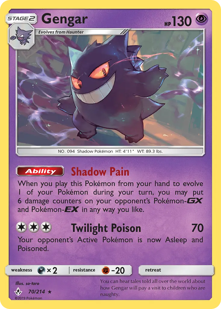 Gengar, Unbroken Bonds #70