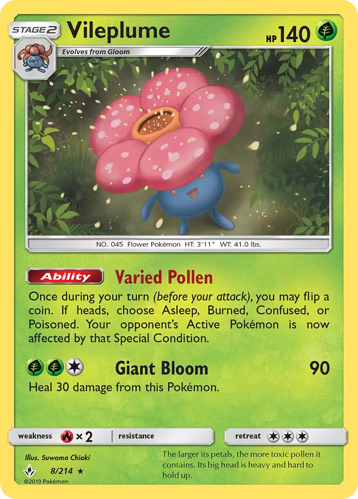 Vileplume, Unbroken Bonds #8