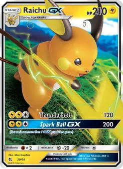 Raichu GX, Hidden Fates #20/68