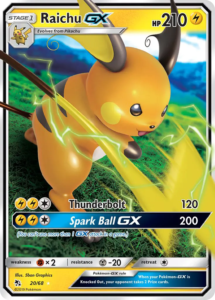 Raichu GX, Hidden Fates #20