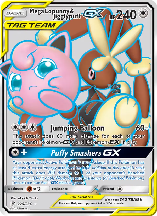 Mega Lopunny & Jigglypuff GX, Cosmic Eclipse #225