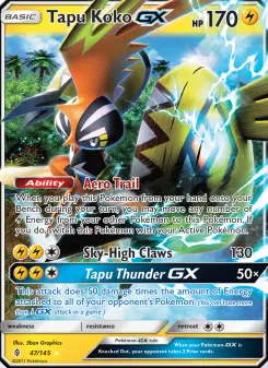 Tapu Koko GX, Guardians Rising #47/145