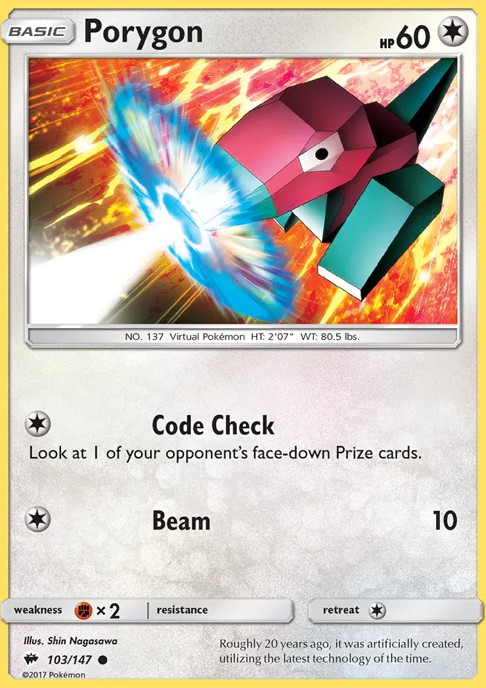 Porygon, Burning Shadows #103