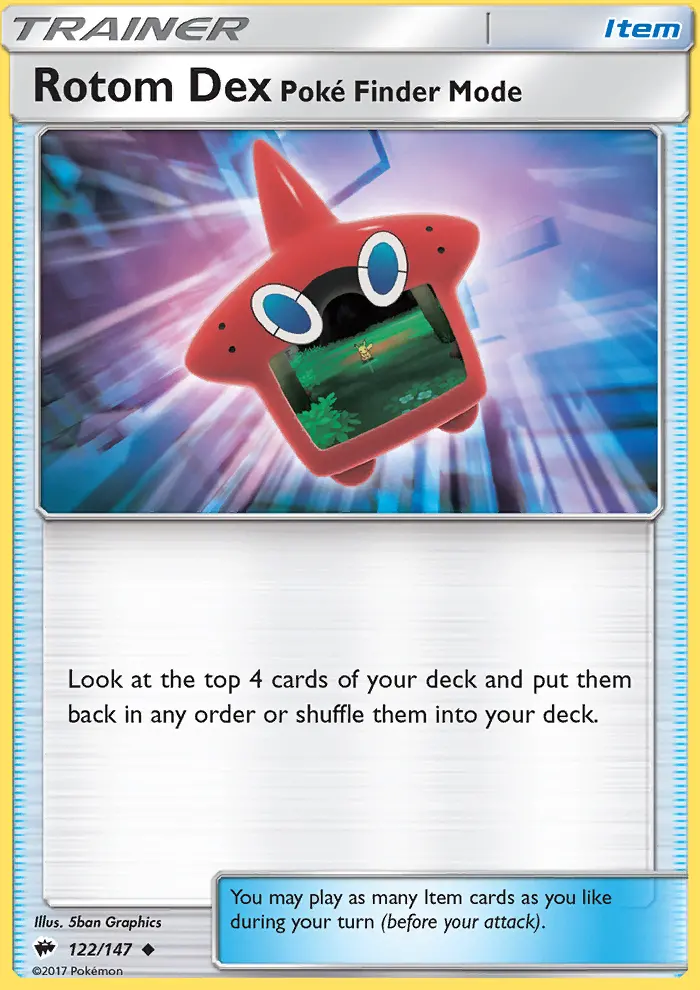 Rotom Dex—Poké Finder Mode, Burning Shadows #122