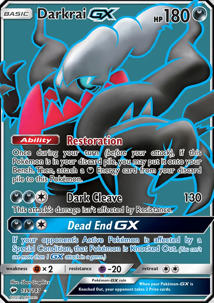 Darkrai GX, Burning Shadows #139