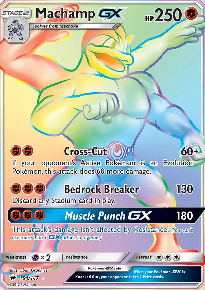 Machamp GX, Burning Shadows #154