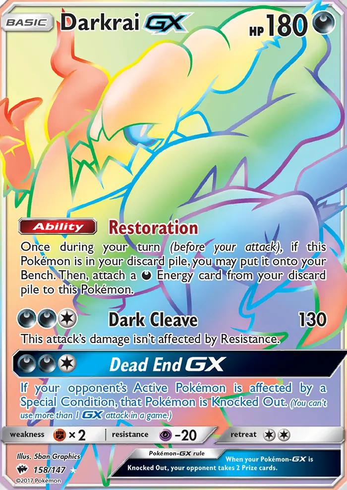 Darkrai GX, Burning Shadows #158