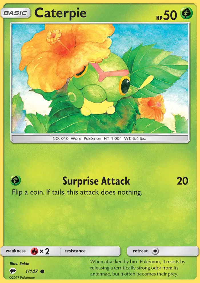 Caterpie, Burning Shadows #1
