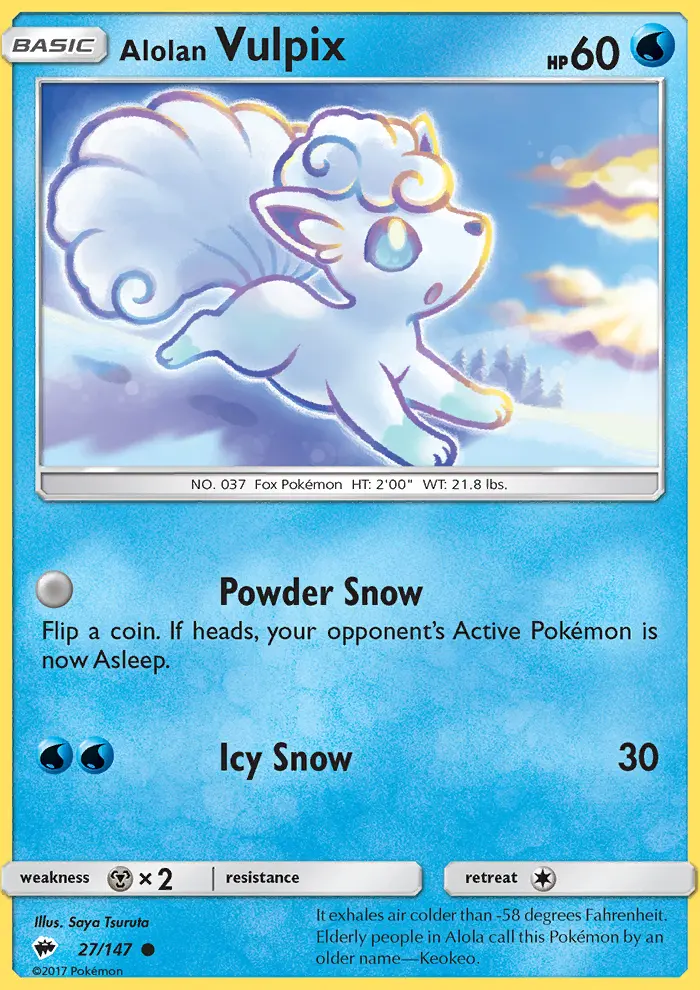 Alolan Vulpix, Burning Shadows #27