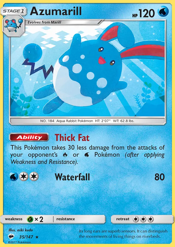 Azumarill, Burning Shadows #35
